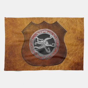 [400] Sacred Silver Octopus in Defensive Posture Tea Towel