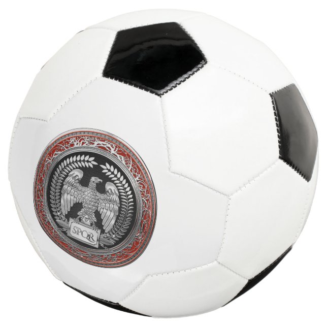 [400] Silver Roman Imperial Eagle Soccer Ball (Three Quarter)