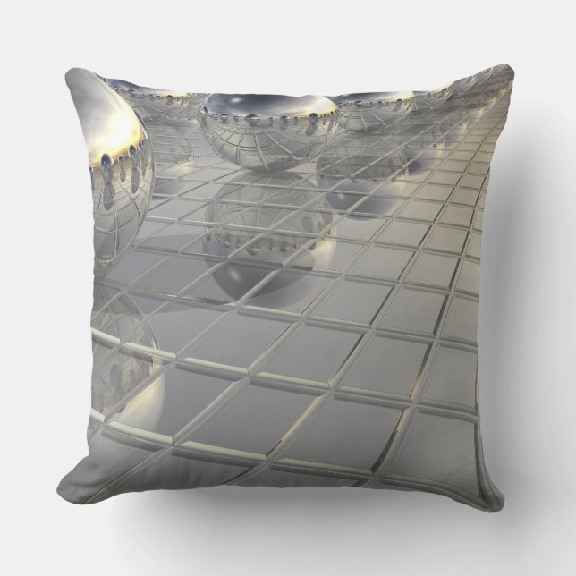 400 Silver Spheres Cushion (Front)