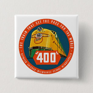 400 ~ "The Train That Sets The Pace" 15 Cm Square Badge
