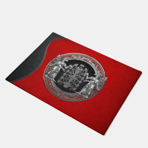 [400] Two Silver Ninurtas with Tree of Life Doormat