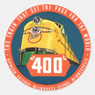 400Train Classic Round Sticker