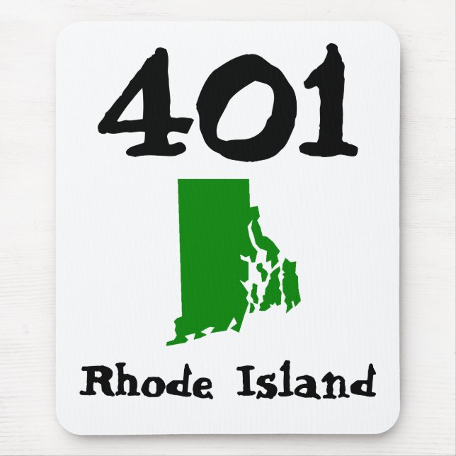 401, Area Code of Rhode Island Mouse Pad (Front)