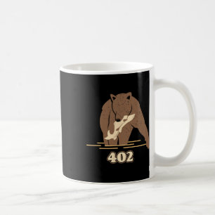 402 Fishing Bear Fat Brown Grizzly Lover Beartober Coffee Mug