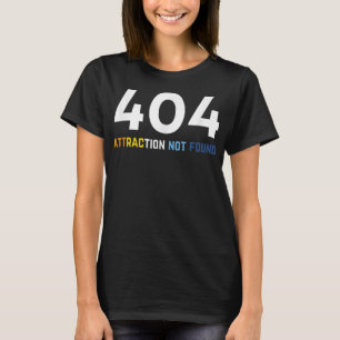 404 Attraction Not Found, Funny Aroace Pride, Aro T-Shirt