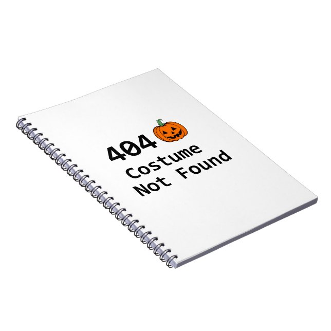 404 Costume Not Found Notebook (Right Side)