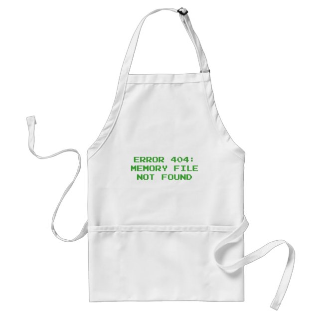 404 Error : Memory File Not Found Standard Apron (Front)