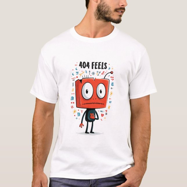 404 Feels Funny Alien Character Gift T-Shirt (Front)