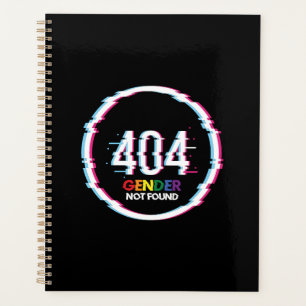 404 Gender Not Found   Funny LGBTQ   Pride Planner
