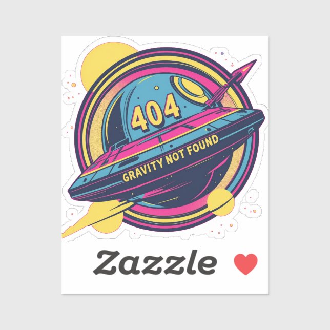 404 Gravity Not Found – Retro Space Pop Art (Sheet)