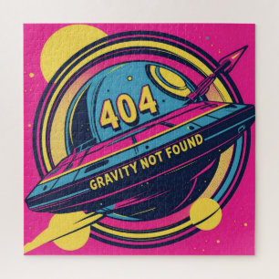 404 Gravity Not Found – Retro Space Pop Art Jigsaw Puzzle