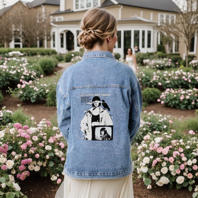 404: Normal Not Found – Glitched Soul Denim Jacket (Wedding Back)
