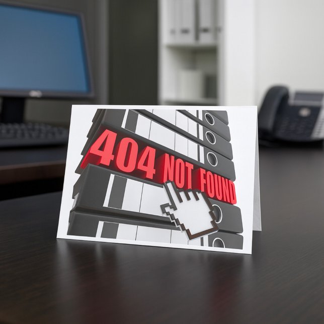 404 Not Found Website Error Message  Card (Creator Uploaded)