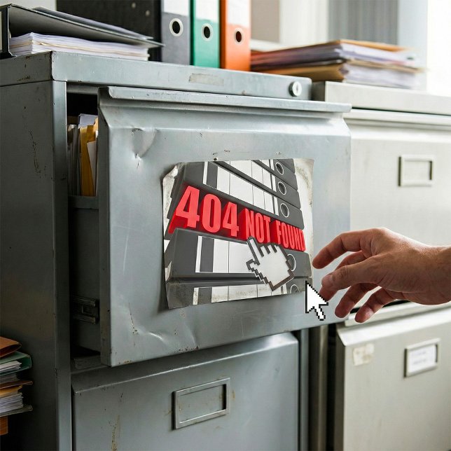 404 Not Found Website Error Message  Square Sticker (Creator Uploaded)