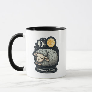 404 Sleep Not Found - Cute Cartoon Sheep Mug