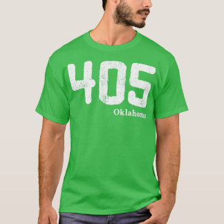 405 Oklahoma Area Code distressed vintage design f T-Shirt
