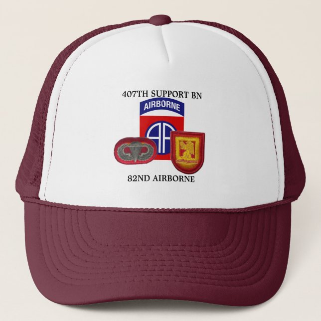 407TH SUPPORT BATTALION 82ND AIRBORNE HAT (Front)