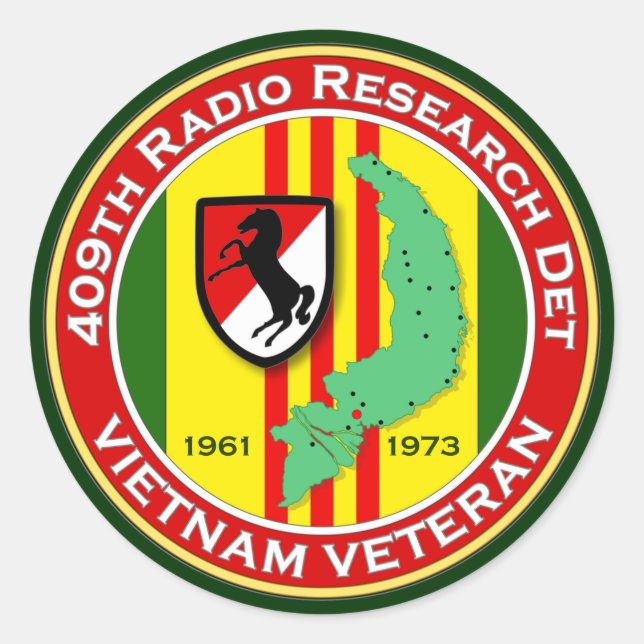 409th RRD - ASA Vietnam Classic Round Sticker (Front)
