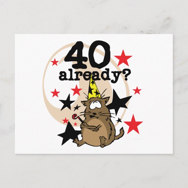 40 Already Birthday Postcard (Front)