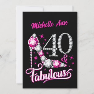 40 and Fabulous, 40th Birthday, any name, editable Holiday Card