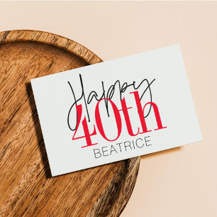 40 and Fabulous 40th Birthday Card