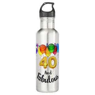40 and fabulous birthday balloons  710 ml water bottle