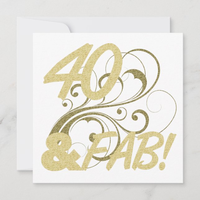 40 And Fabulous Birthday Card (Front)