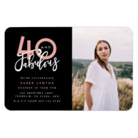 40 and fabulous birthday party photo invitation ma