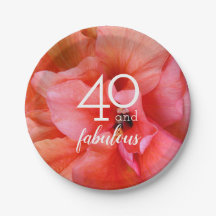 40 and Fabulous Flower Photo Birthday Party