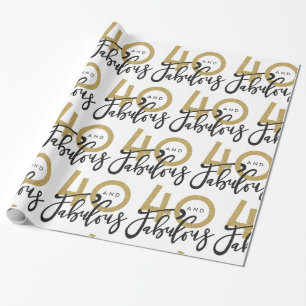 40 and fabulous gift wrap
