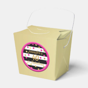 40 and Fabulous Gold Chinese Food Boxes