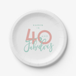 40 and fabulous paper plate