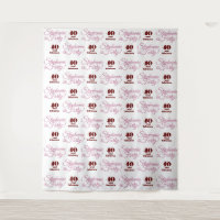 40 and Fabulous Party Backdrop Step and Repeat