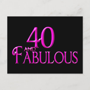 40 and Fabulous Postcard