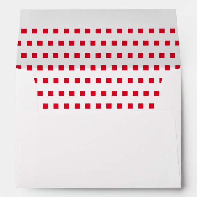 40 and Fabulous red birthday invitation Envelope (Back (Bottom))