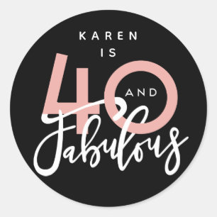 40 and fabulous stickers