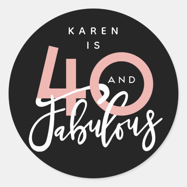 40 and fabulous stickers (Front)