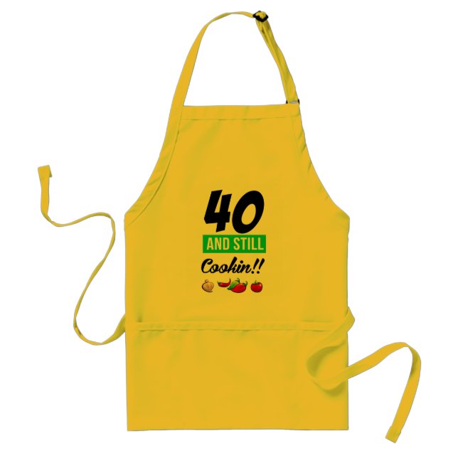 40 And Still Cookin Standard Apron (Front)