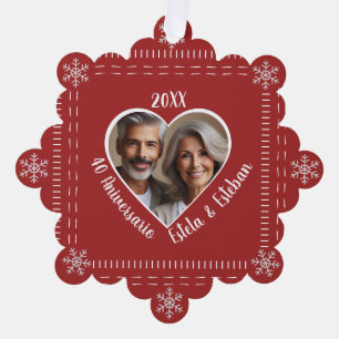 40 Aniversario Personalizado Paper Ornament Card