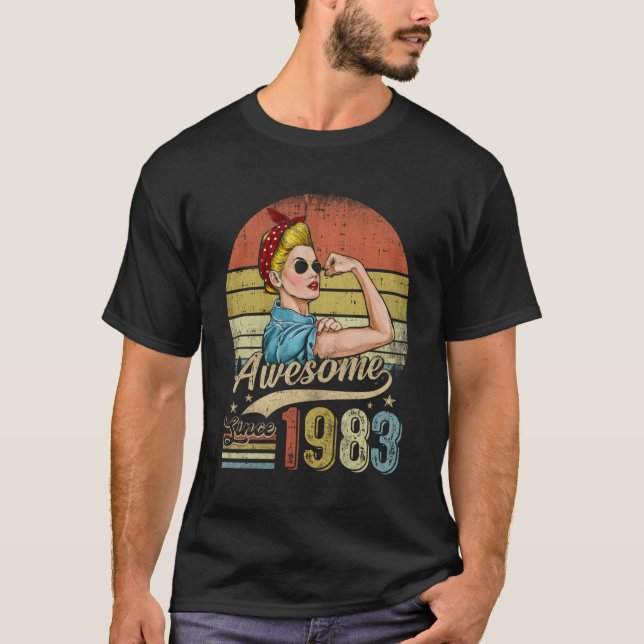 40 Awesome Since 1983 40Th T-Shirt (Front)