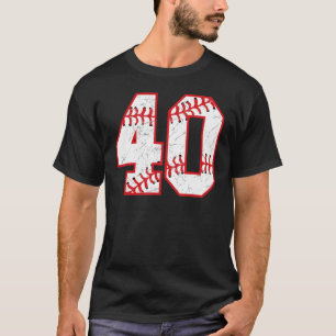 40 Birthday Baseball Theme Bday Party Celebration  T-Shirt