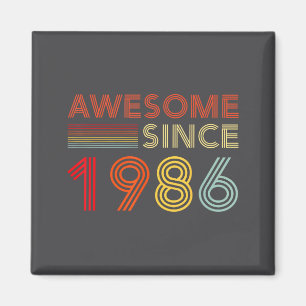 40 Birthday Decorations Men 40yr Awesome 1986 40th Magnet