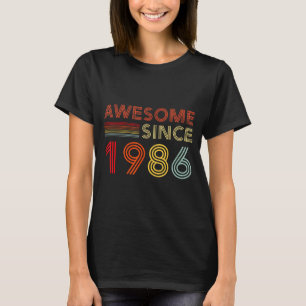 40 Birthday Decorations Men 40yr Awesome 1986 40th T-Shirt
