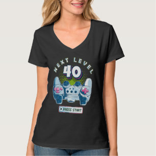 40 Birthday Gamer Next Level 40 Gaming Controller T-Shirt