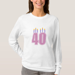 40 Candles (Pink / Purple) T-Shirt