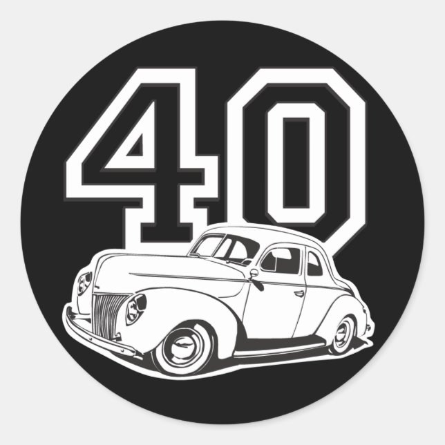 40 Classic Round Sticker (Front)