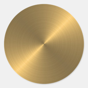 40 Colour Options Brushed Metal Sheen Classic Round Sticker
