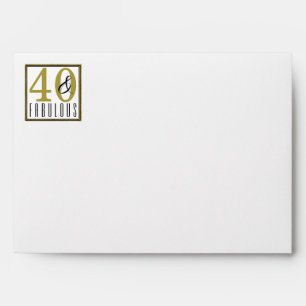 40 & Fabulous 40th Birthday Printed Return Address Envelope