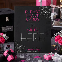 40 Fabulous Black Pink Glam Sparkle Birthday
