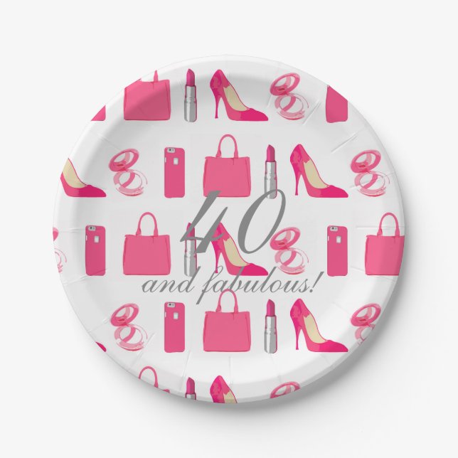 40 & Fabulous paper plate (Front)